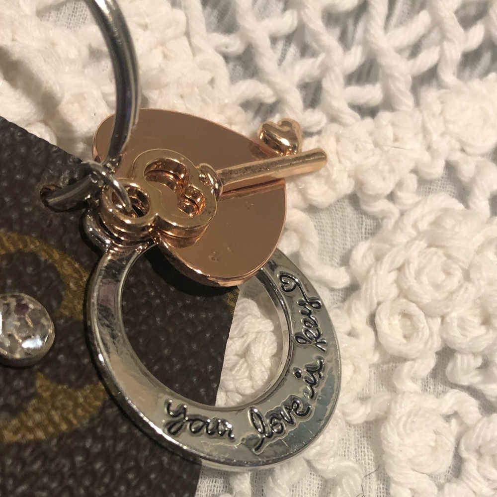 Your Love Is Key, Purse Charm, Flower Keychain